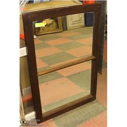 VINTAGE WINDOW FRAME MIRROR 24" X 35"