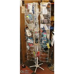 HANGING DISPLAY WITH VARIOUS ITEMS 69" TALL