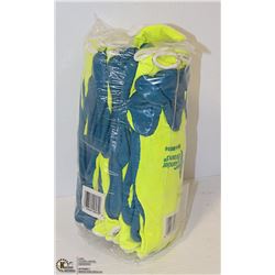 12PKS GANDER SIZE 9 LINED WORK GLOVES