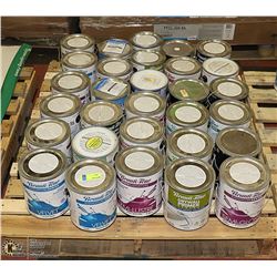 PALLET OF UNUSED 1 GALLON ASSORTED PAINTS