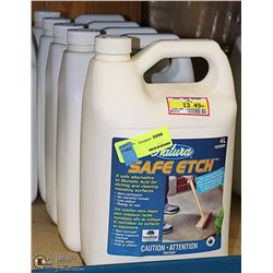 LOT WITH FIVE 4 LITRE JUGS OF NATURA SAFE ETCH
