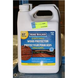 LOT WITH TWO 4L JUGS OF HOMEBUILDER WOOD PROTECTOR