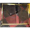 Image 1 : FIREPLACE SCREEN, GOLD COLOR 36”(W) X 28”(H)