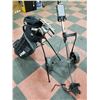 Image 2 : GOLF BAG & FOLDING ROLLING CART INCLUDES CLUBS