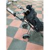 Image 3 : GOLF BAG & FOLDING ROLLING CART INCLUDES CLUBS