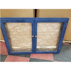 2 DOOR DISPLAY CABINET,  44" X 31"