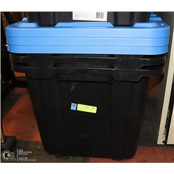 3 EXTRA LARGE HEAVY DUTY STORAGE TOTES