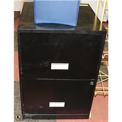 2 DRAWER BLACK FILING CABINET