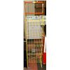Image 1 : YELLOW WIRE RACK WITH SLANTED SHELVES 65" TALL