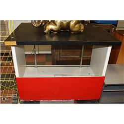 RED & BLACK DISPLAY CABINET - DOLLY NOT INCLUDED
