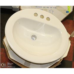 DROP-IN LAVATORY SINK 20 X 17 WHITE