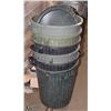 Image 1 : 6 GARBAGE CANS & 3 LIDS