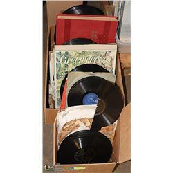 BOX OF ANTIQUE RECORDS