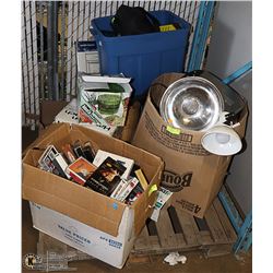 PALLET OF ESTATE MISC, INCLUDES VHS, ELECTRONICS &