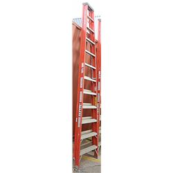 12 FOOT ORANGE FIBREGLASS LADDER