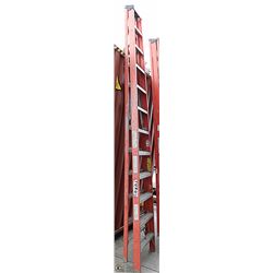 12 FOOT ORANGE FIBREGLASS LADDER