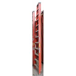 12 FOOT ORANGE FIBREGLASS LADDER