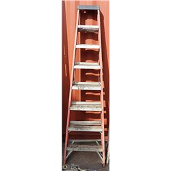 8 FOOT ORANGE FIBREGLASS LADDER