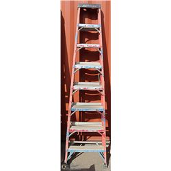 8 FOOT ORANGE FIBREGLASS LADDER