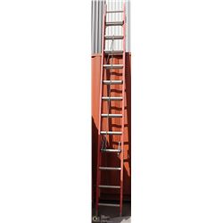24 FOOT ORANGE FIBREGLASS EXTENSION LADDER