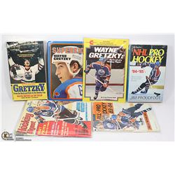 SIX 1980'S GRETZKY OILERS HOCKEY BOOKS COLLECTIBLE