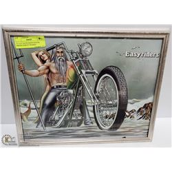 11" x 14" DAVID MANN POSTER BIKERS HARLEY FRAMED