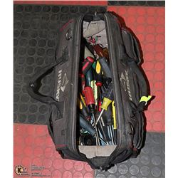 HUSKY TOOL BAG W/ OVER 80 SCREWDRIVERS