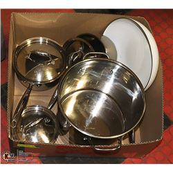 BOX W/ 7-PC LAGOSTINA POT SET INCL. ONE
