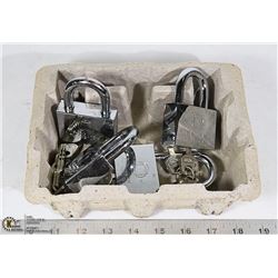 4 HEAVY DUTY PADLOCKS WITH 3 KEY EACH