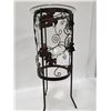 Image 1 : DECORATIVE METAL & GLASS STAND, 25" TALL