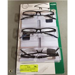 DESIGN OPTICS FOSTER GRANT READING GLASSES +2.0
