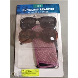 SUNGLASS READERS READING GLASSES +1.75