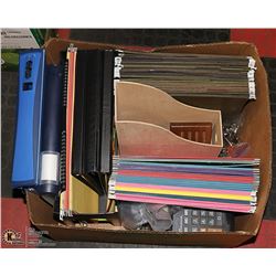 BOX FULL OF OFFICE SUPPLIES - GENERAL,