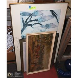 ASSORTED FRAMES AND PICTURES