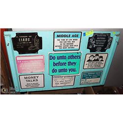 WOOD BOARD WITH FUNNY SAYINGS