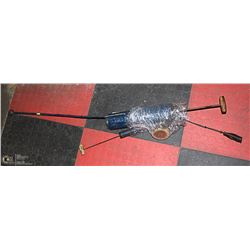 TWO ANTIQUE SPRAYERS AND A FIRE STARTER