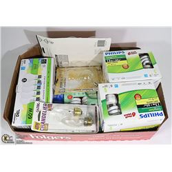 FLAT OF VARIOUS LIGHTBULBS,INCLUDES ENERGYSAVERS