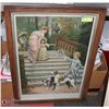 Image 1 : VINTAGE WOOD FRAMED PICTURE "THE YOUNG SQUIRE"