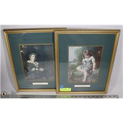 PAIR OF PICTURES WITH YEAR OF ORIGINAL AND