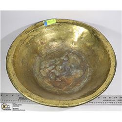 LARGE HANDHAMMERED BASIN 19" ACROSS