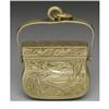 Image 1 : A William IV Silver Gilt Purse Form Vinaigrette 
