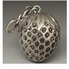 Image 1 : A Victorian Silver Starwberry Shape Vinaigrette 