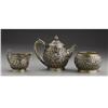 Image 2 : A Krider Repousse Silver Three Piece Tea Set 