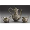 Image 2 : An American Silver Repousse 3 Piece Tea Set 