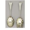 Image 2 : A Tiffany Silver Vegetable Fork and Spoon 