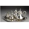 Image 1 : A Silver Four Piece Coffee and Tea Set 