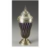 Image 2 : An Edwardian Silver and Cobalt Glass Caster 