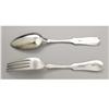 Image 2 : A Russian Silver Serving Fork and Spoon 