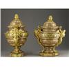 Image 1 : A Pair of French Gilt Bronze and Granite Vases 