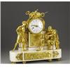 Image 1 : A Galle Louis XVI Marble and Gilt Bronze Clock 